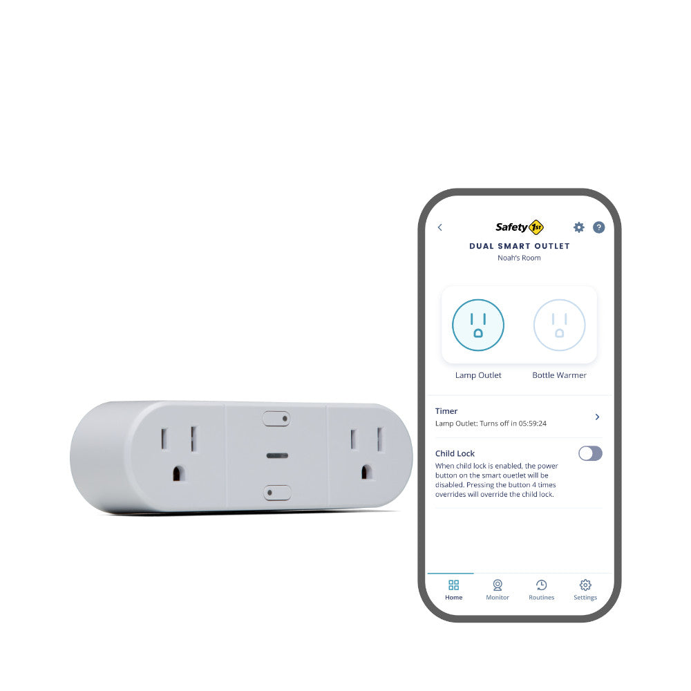 Safety 1st Dual Smart Outlet, White, Toddler– Brands For Less USA