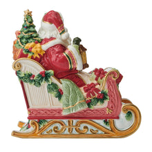 Santa Crimson Holiday Cookie Jar, 10 IN