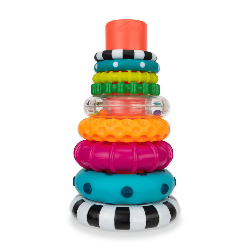 Sassy Stacks of Circles Stacking Ring STEM Learning Toy, 9 Piece Set ...