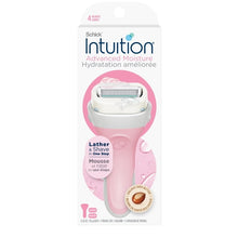 Schick Intuition Advanced Moisture Women's Razor, 1 Razor Handle & 2 4-Blade Refills