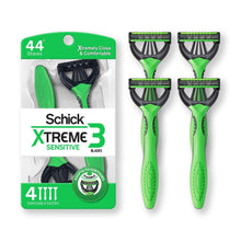 Schick Xtreme 3 Sensitive 3 Blade Disposable Razors for Men, 4ct