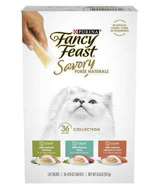 Purina Fancy Feast Savory Puree Pouches, Variety Pack (0.35 oz., 36 ct.)