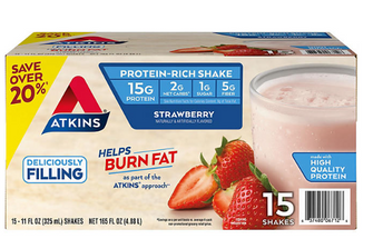 Atkins 15g Keto Protein Shake, Strawberry  11 fl. oz. 15 pk.