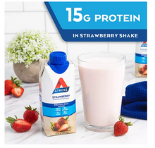 Atkins 15g Keto Protein Shake, Strawberry  11 fl. oz. 15 pk.