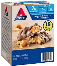 Atkins Caramel Chocolate Nut Roll Snack Bar 18 ct.