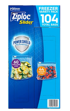 "Ziploc Slider Freezer Gallon & Quart Bags with Power Shield Technology,  104 ct."