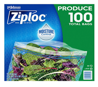 Ziploc Produce Bags with Seal Top, 100 ct.