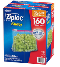 Ziploc Storage Slider Quart Bags, 160 ct.