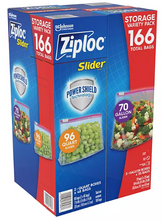 Ziploc Slider Storage Bags Variety Pack, Quart 96 ct., Gallon 70 ct.