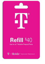 T-Mobile Refill Email Delivery Phone Card, Various Amounts