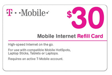 T-Mobile Prepaid Mobile Internet Email Delivery Phone Card, $30