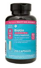 Member's Mark Biotin 10,000mcg with Keratin 100mg Capsules, 250 ct.