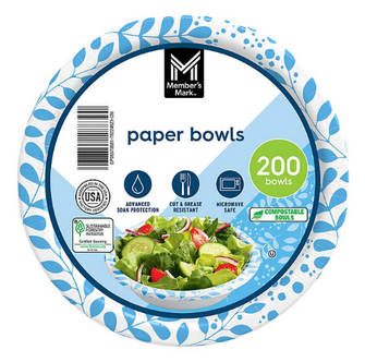 Member's Mark Ultra Snack/Dip Paper Bowls 12 oz., 200 ct.