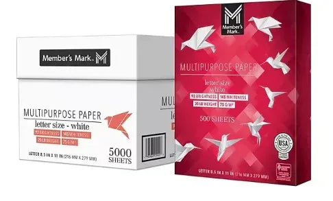 Member's Mark Multipurpose Copy Paper, 10 Ream Case, 20 lb., 92 Bright ...