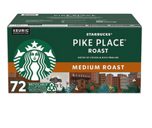 Starbucks Medium Roast K-Cup Coffee Pods, Pike Place (72 ct.)