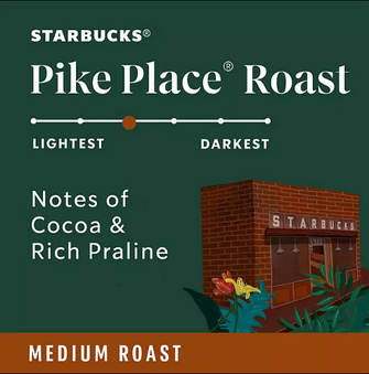 Starbucks Medium Roast K-Cup Coffee Pods, Pike Place (72 ct.)