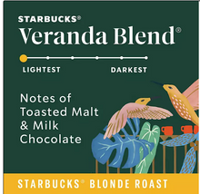 Starbucks Blonde Roast K-Cup Coffee Pods, Veranda Blend (72 ct.)