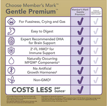 Member's Mark Gentle Premium Baby Milk-Based Formula with Iron, Gentle Immune Blend 48 oz.