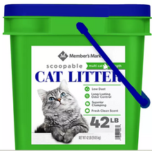 Member's Mark Scoopable Clumping Cat Litter, Fresh Clean Scent, 42 lb.