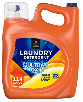 Member's Mark Advanced Clean + Ultra Oxi Liquid Laundry Detergent, 176 fl. oz., 114 loads