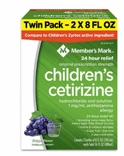 Member's Mark Children's Cetirizine Allergy Relief Oral Solution, Sugar-Free Grape Flavor