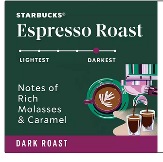 Starbucks Whole Bean Coffee, Espresso Roast Dark 40 oz.