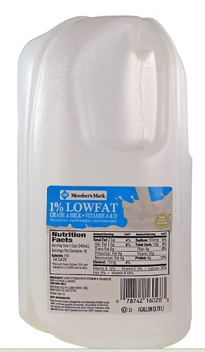 Member's Mark 1% Low Fat Milk (1 gal. jug)