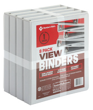 Member's Mark 1" Round-Ring View Binder, White, 8 pk.