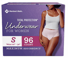Member's Mark Total Protection Incontinence Underwear for Women - Choose Your Size