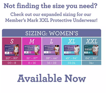 Member's Mark Total Protection Incontinence Underwear for Women - Choose Your Size