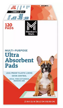 Member's Mark Multipurpose Ultra Absorbent Training Pads, 23" x 24", 120 ct.