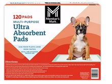 Member's Mark Multipurpose Ultra Absorbent Training Pads, 23" x 24", 120 ct.