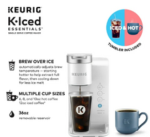 Keurig K-Iced Essentials White Iced and Hot Single-Serve K-Cup Pod Coffee Maker