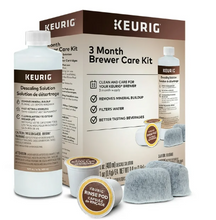 Keurig 3 month Brewer Maintenance Kit, with Rinse Pods, Descale Solution, and Filter Cartridges