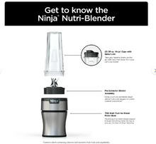 Ninja Nutri-Blender BN300 700-Watt Personal Blender, 2-20 oz Dishwasher-Safe to-Go Cups