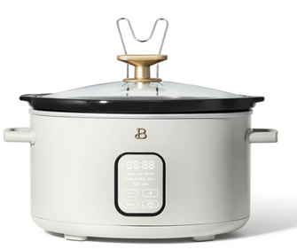 Beautiful 6 Qt Programmable Slow Cooker, White Icing by Drew Barrymore