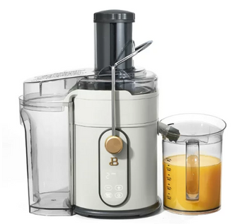 Beautiful 5-Speed 1000W Electric Juice Extractor with Touch Activated Display, White Icing by Drew Barrymore