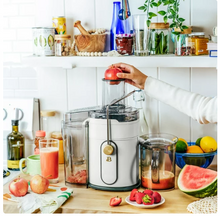 Beautiful 5-Speed 1000W Electric Juice Extractor with Touch Activated Display, White Icing by Drew Barrymore