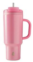 TAL Stainless Steel Hudson Tumbler with Straw 40 fl oz, Shimmering Pink