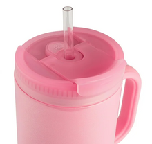 TAL Stainless Steel Hudson Tumbler with Straw 40 fl oz, Shimmering Pink