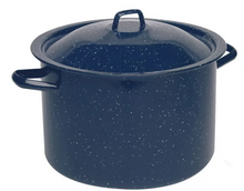 Imusa Blue Speckled Enamel Stock Pot 6 Quart, Blue