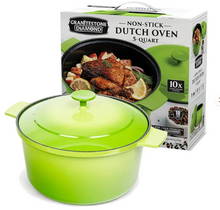 Granite Stone 5Qt Dutch Oven Ultra Durable Mineral & Diamond Nonstick Coating Dutch Oven Green