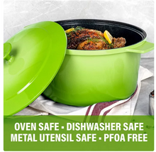 Granite Stone 5Qt Dutch Oven Ultra Durable Mineral & Diamond Nonstick Coating Dutch Oven Green