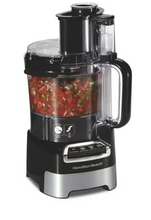 Hamilton Beach Stack and Snap Food Processor with Big Mouth, 10 Cup Capacity, Black and Stainless, 70723