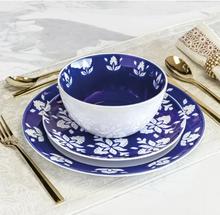 Sofia Home 12 Piece Indigo Stoneware Dinnerware Set by Sofia Vergara