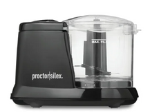 Proctor Silex Electric Food Chopper & Mini Food Processor, 1.5 Cup, Chopping, Puree & Emulsify, Black, 72507