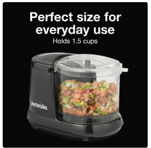 Proctor Silex Electric Food Chopper & Mini Food Processor, 1.5 Cup, Chopping, Puree & Emulsify, Black, 72507