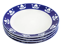 Sofia Home 4 Pack Indigo Round Stoneware Dinner Plates by Sofia Vergara