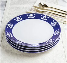 Sofia Home 4 Pack Indigo Round Stoneware Dinner Plates by Sofia Vergara