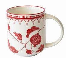 Sofia Home Red Set of 4 Stoneware Mugs